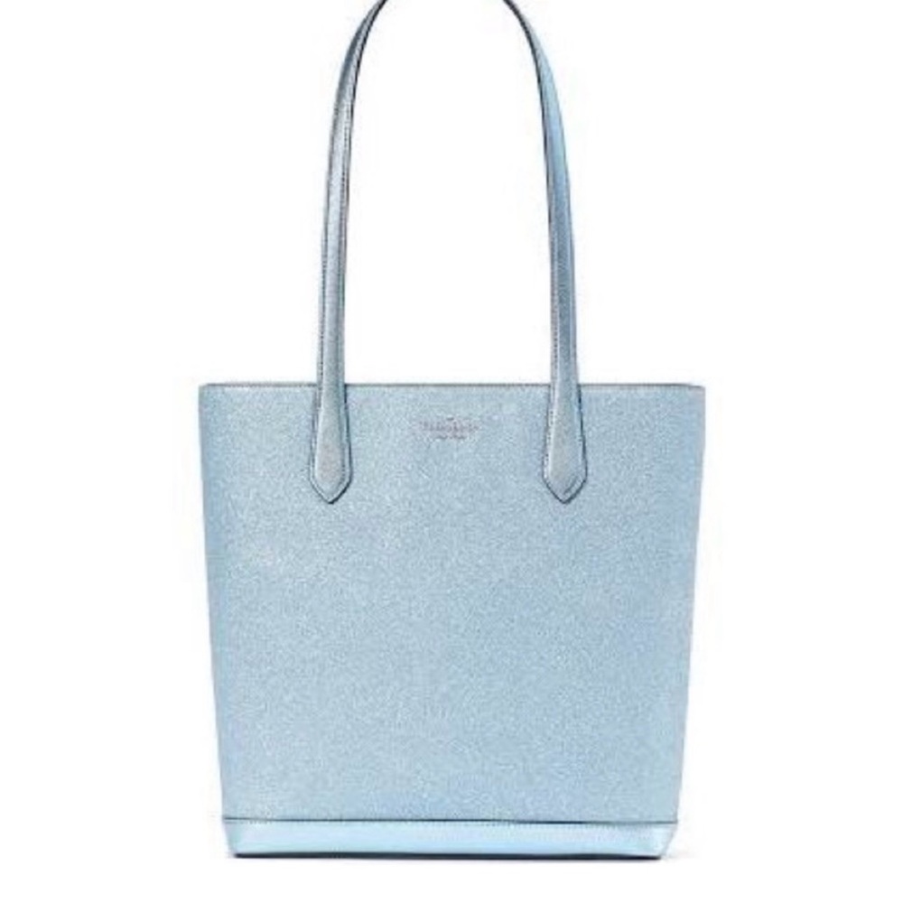 Kate Spade baby blue glitter bucket bag
